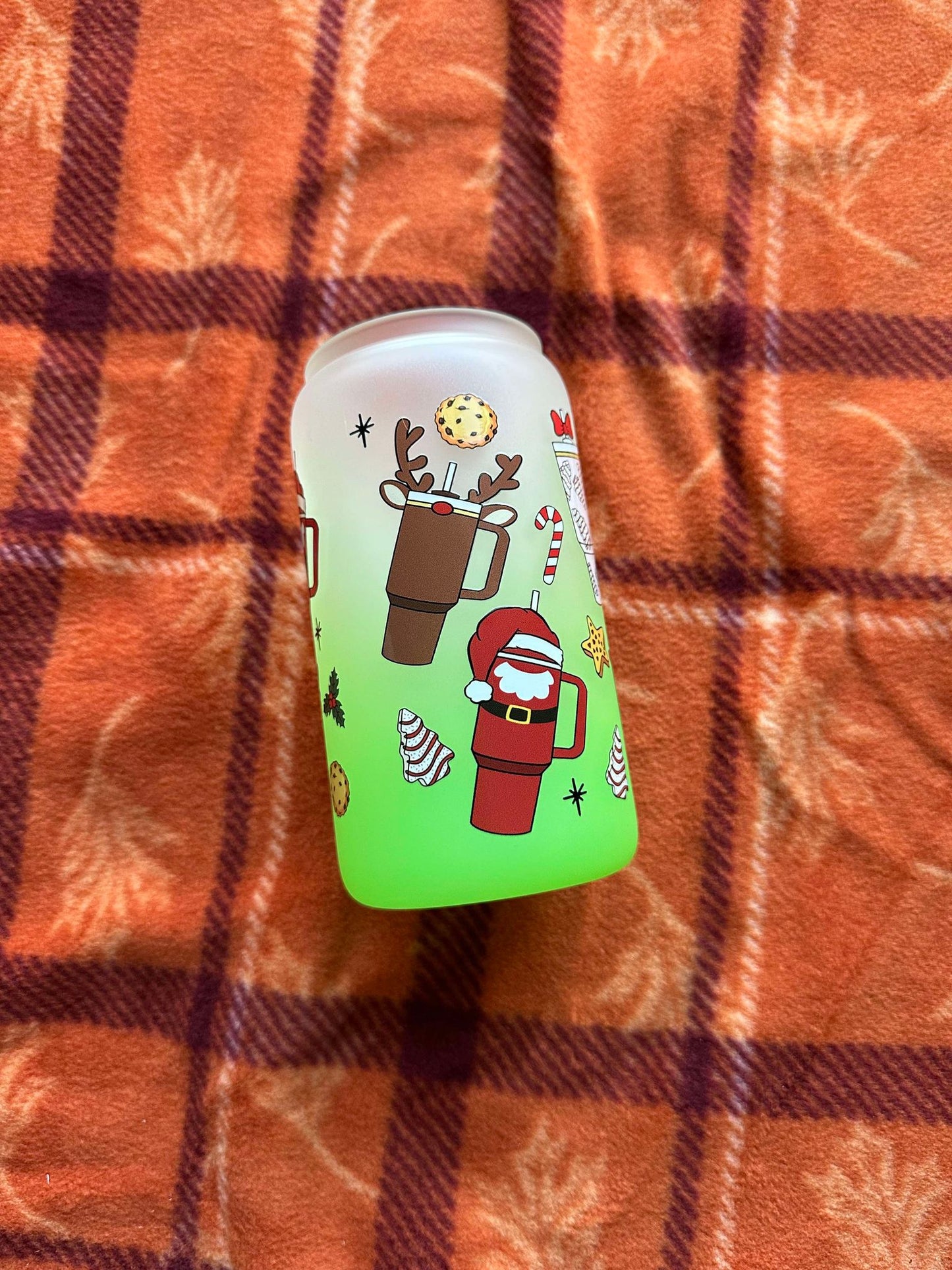 Christmas Cup Can Glass